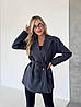 Жіночий піджак у стилі Оверсайз з поясом, фото 2