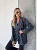 Жіночий піджак у стилі Оверсайз з поясом, фото 3