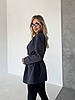 Жіночий піджак у стилі Оверсайз з поясом, фото 4