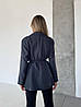 Жіночий піджак у стилі Оверсайз з поясом, фото 5