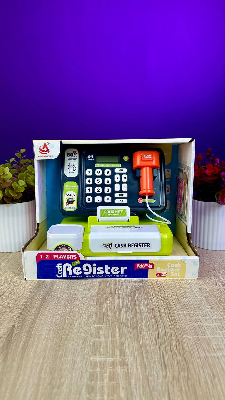 Дитячий касовий апарат CF 8251 звук, підсвічування, калькулятор, сканер, фото 1