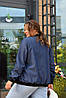 Жіночий бомбер з джинсу на блискавці, фото 3