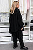 Жіночий вельветовий костюм із брюками та подовженою сорочкою, фото 2