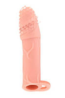 Насадка на член Real Body — Real Extender HUGY з відкритою головкою та кільцем для мошонки