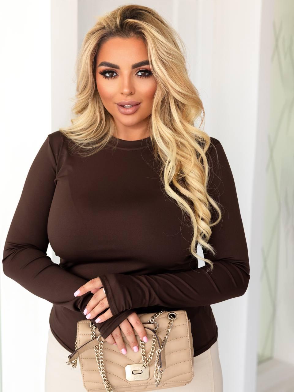 Базовий лонгслів з віскози, фото 1