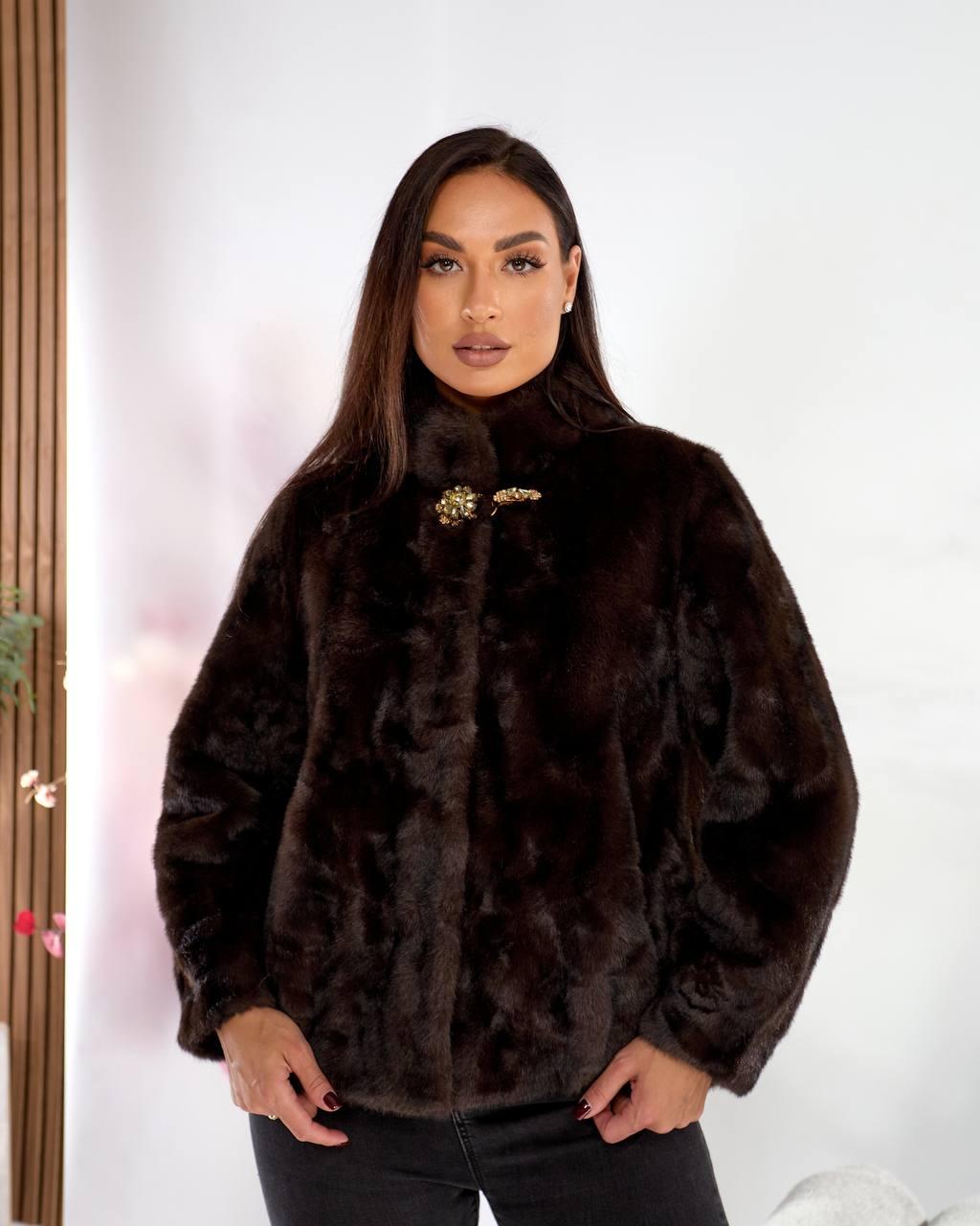 Стильна шуба Автоледі зі штучної норки, фото 1