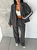 Стильний жіночий костюм брючний з піджаком і лампасами, фото 4