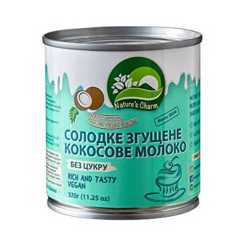 Молоко Кокосове Згущене Без Цукру 320 г Nature's Charm