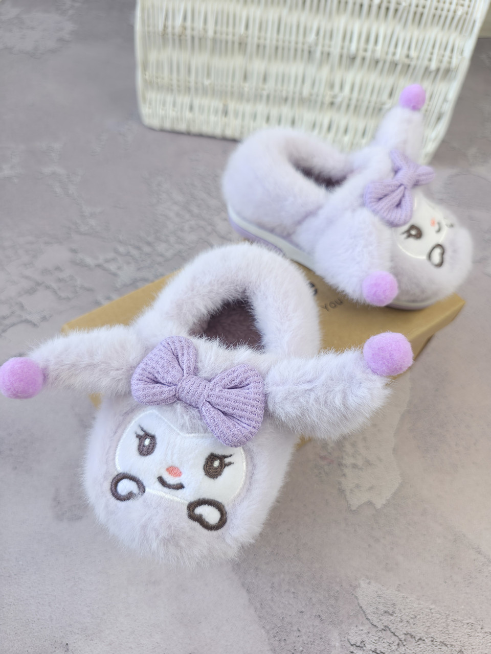 Дитячі домашні капці від 24 до 35 розмір кімнатні хутряні зимові  капчики для дівчинки садочка будинку, фото 1