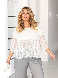 Ошатна жіноча блуза з мереживом