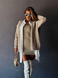 Вовняний жіночий кардиган Оверсайз