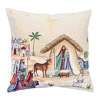 Декоративна наволочка Новорічна 45х45 см, гобелен ADARA