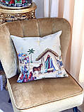 Декоративна наволочка Новорічна 45х45 см, гобелен ADARA, фото 2