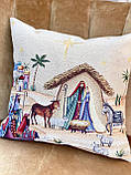Декоративна наволочка Новорічна 45х45 см, гобелен ADARA, фото 3