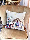 Декоративна наволочка Новорічна 45х45 см, гобелен ADARA, фото 4