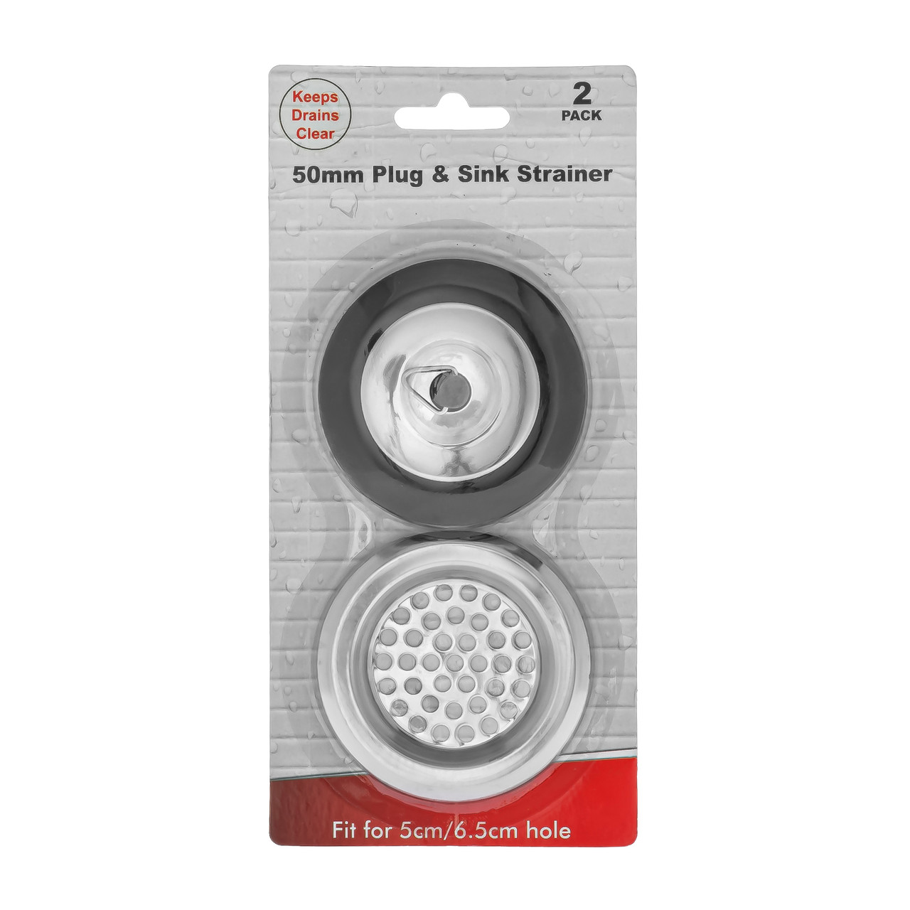 Набір з 2 предметів: пробка та фільтр для раковини 50 мм