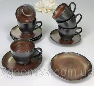 Кавовий набір для еспресо на 6 персон Копер по 120 мл арт. 101-0434, фото 1