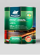 Ґрунт-емаль 3в1 червоно-коричнева 2.8кг ТМ Корабельна ГЛЯНЦЕВАЯ