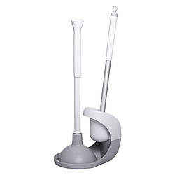 Набір для чищення унітазу: йоржик для чищення туалету з підставкою та вантузом 50 (см) щітка для унітазу HP-35015-28