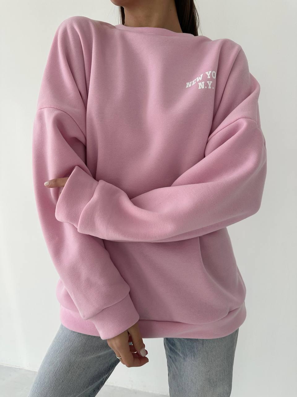 Світшот «New York» Модель: 824-1469 Колір Барбі, фото 1