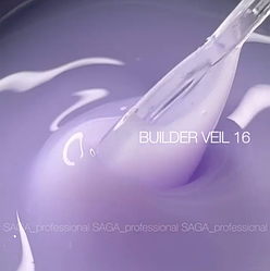 Білдер гель для нарощування SAGA Builder Gel VEIL № 16 ліловий, бузковий 15 мл
