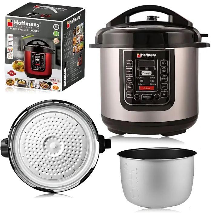 Мультиварка-скороварка Hoffmans HM-716, 6.5 л, 1200 Вт, 14 програм, антипригарна чаша, сенсорне керування