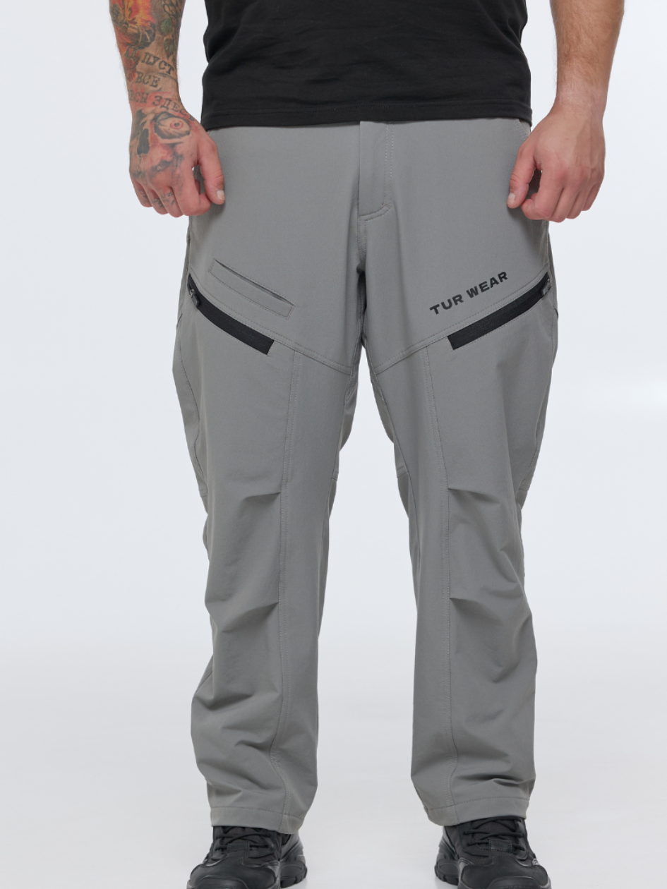 Карго з нейлону та кишенями на блискавці "Апачі", сірий, фото 1