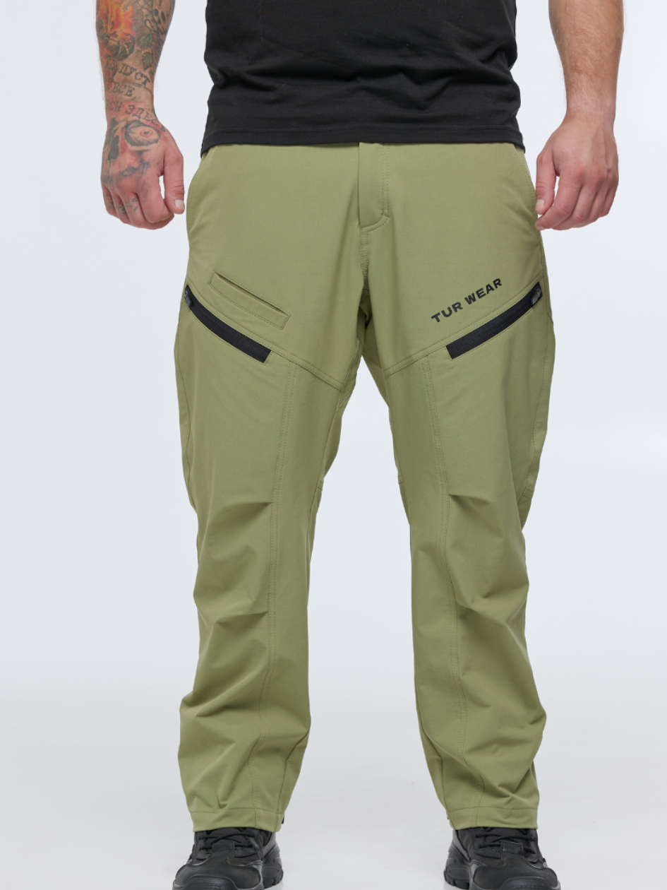 Карго з нейлону та кишенями на блискавці "Апачі", хакі, фото 1