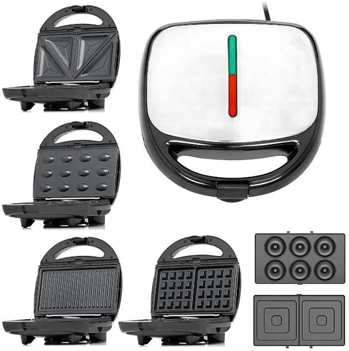 Мультимейкер 6 в 1 Hoffmans HM-3013, 1000 Вт мультипекар із 6 змінними антипригарними панелями