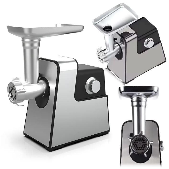 М'ясорубка електрична Hoffmans HM-276, 2000 Вт, з реверсом, штовхачем, насадкою для кеббе, неіржавка сталь