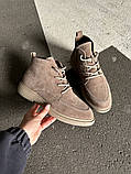 Черевики жіночі замшеві бежеві демісезонні, фото 8