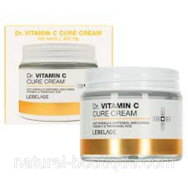 Крем LEBELAGE для обличчя Dr. Vitamin C Cure вибілювальний проти зморщок 70 мл, фото 1