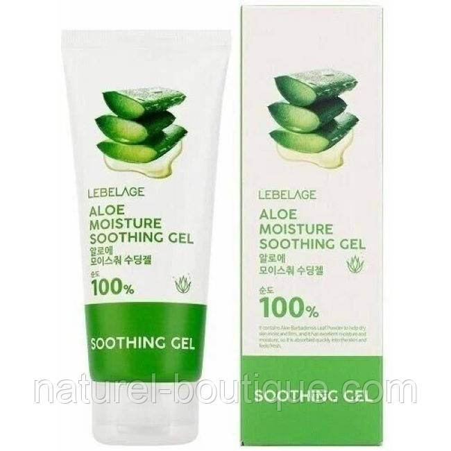Універсальний гель LEBELAGE Moisture Aloe 100% з алое вера 100 мл, фото 1