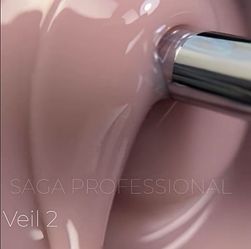Білдер гель для нарощування SAGA Builder Gel VEIL № 02 нюдовий, бежево-рожевий 30 мл