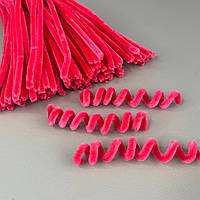 Пухнастий дріт (синель) 30 см - малиновий