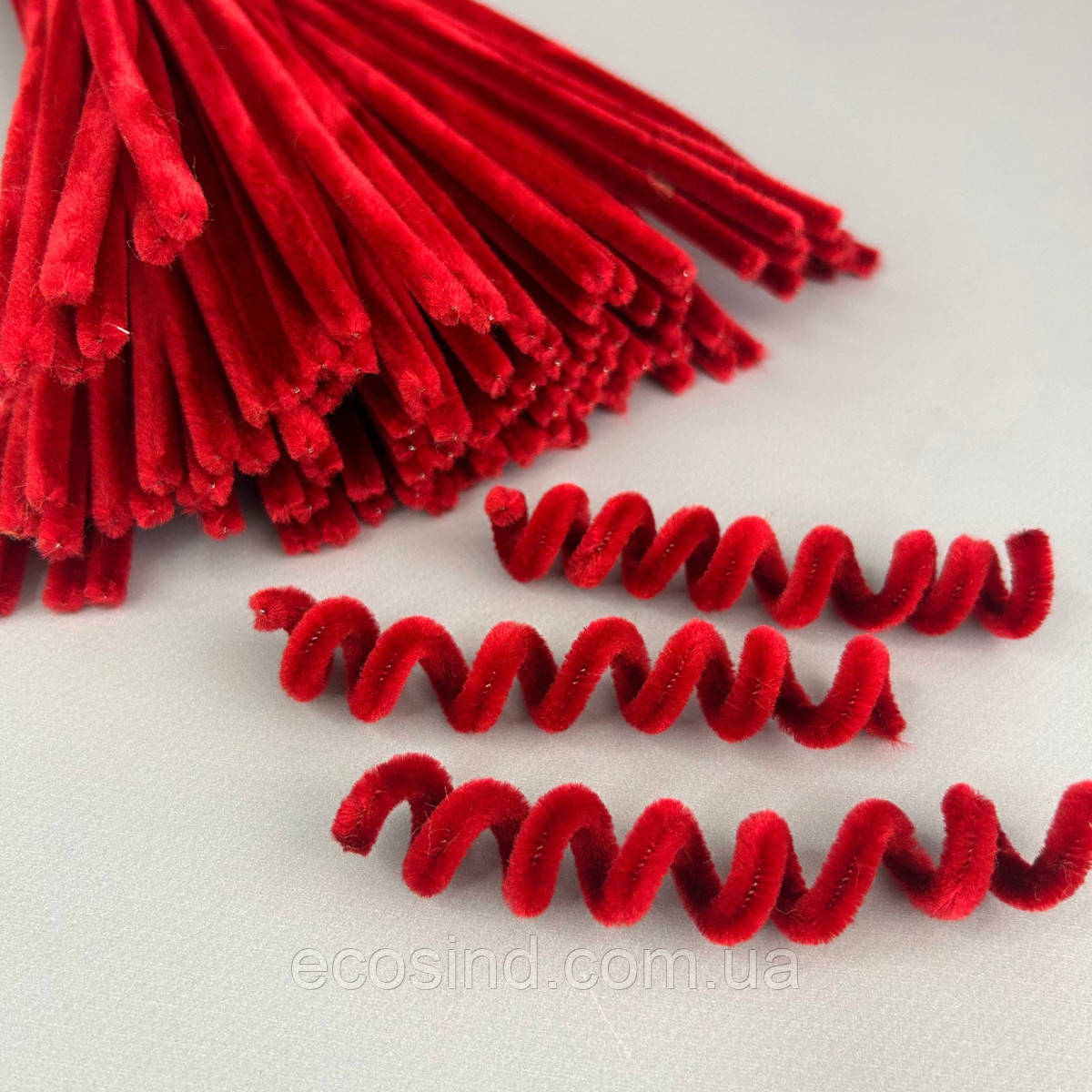 Пухнастий дріт (синель) 30 см - бордовий, фото 1