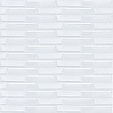 Самоклеюча 3D панель біла кладка 19600x700x5мм SW-00001335, фото 2