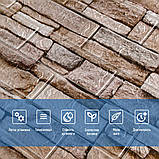 Самоклеюча 3D панель 700х770х3мм Катиринославська цегла (344-3) SW-00001383, фото 4