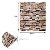 Самоклеюча 3D панель 700х770х3мм Катиринославська цегла (344-3) SW-00001383, фото 3