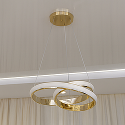 Підвісна люстра в спальню Artlight 122W до 20 м² колір Золотистий B6GD