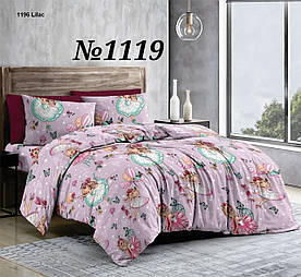 Постільна білизна, бязь GOLD, дитячий комплект, Дівчинка з повітряними кульками