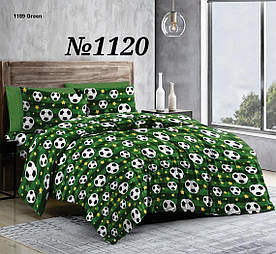 Постільна білизна, бязь GOLD, дитячий комплект у ліжечко, футбольні м'ячі (футбол)