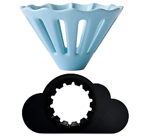 Комлект пуровер Dotyk Dripper 2.0 з Black Khmara holder Блакитний