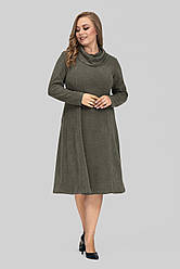 Стильна жіноча розкльошена сукня з щільного трикотажу, великі розміри