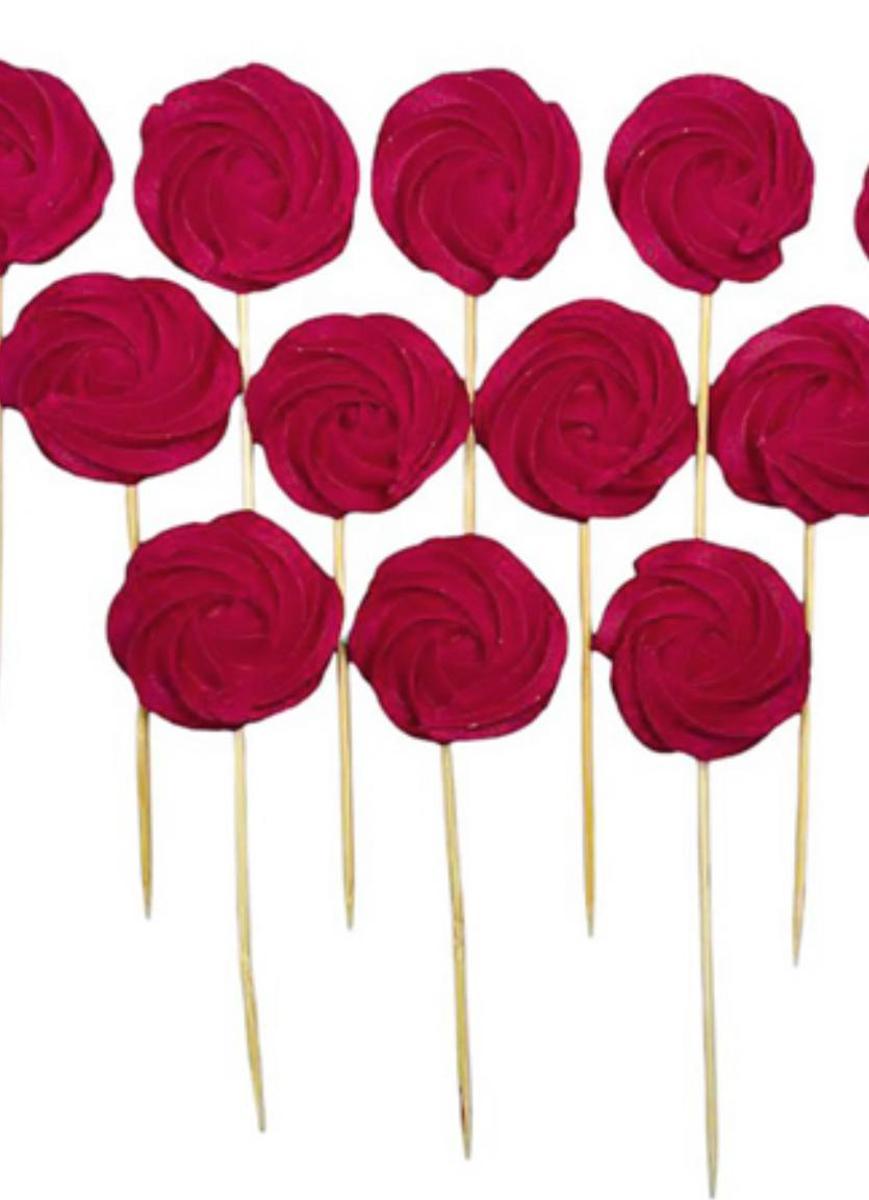 Набір кондитерських цукрових прикрас "Безе стигла вишня" 1шт, фото 1