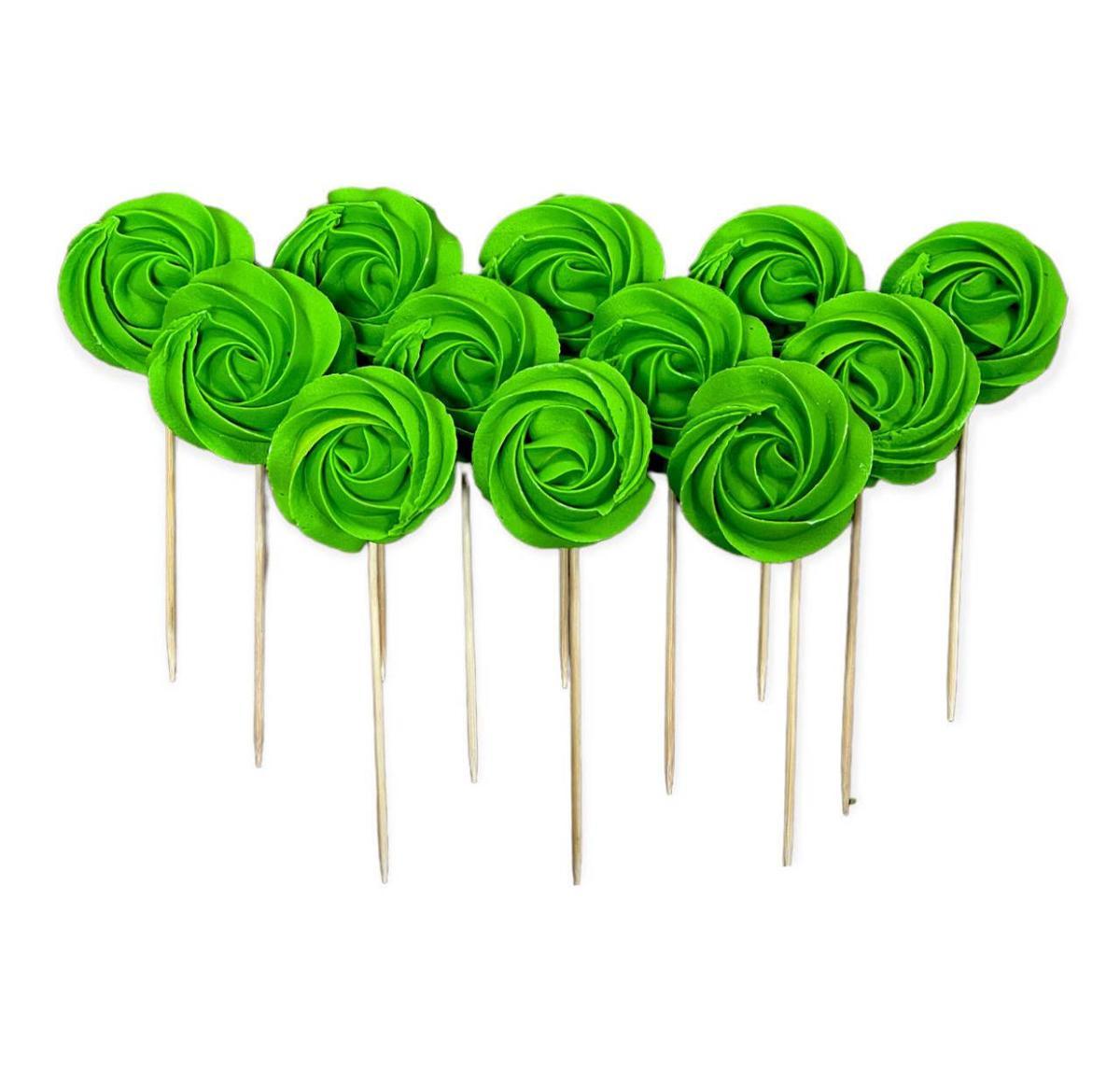 Набір кондитерських цукрових прикрас "Безе зелені" 1шт, фото 1