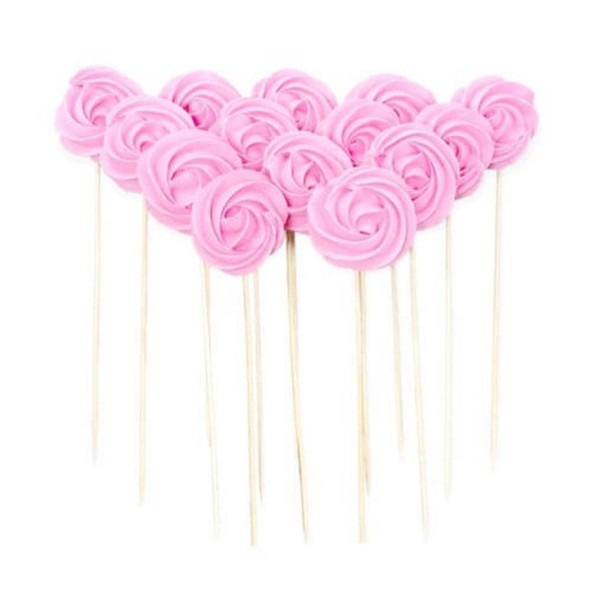 Набір кондитерських цукрових прикрас "Безе рожеві" 1шт, фото 1