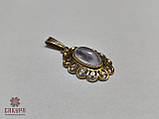 Золотий Кулон зі вставкою онікс, фото 2