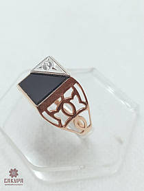 Золотий Перстень зі вставкою емаль