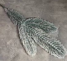 Декоративна хвойна гілочка засніжена-зелена, довжина гілки 20 см, 019071, 1 шт, Зелений